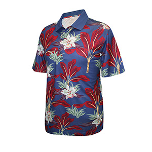 Monterey Club Tropical Paradise Print Polo Shirt