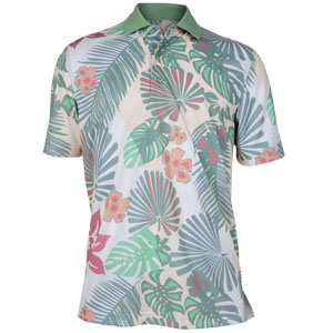 Monterey Club Hola Hawaiian Print Polo Shirt
