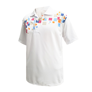 Monterey Club Cube Element Print Contrast Polo Shirt