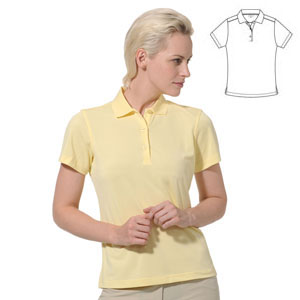 Monterey Club Microfiber matching knit collar Solid Short Sleeve Polo Shirt