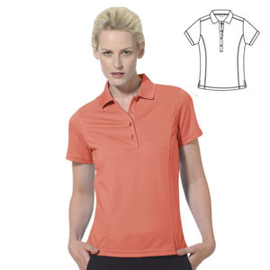 Monterey Club Solid matching knit collar Short Sleeve Polo Shirt