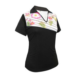 Monterey Club Prep Diagonal Stripe Block Polo Shirt