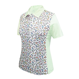 Monterey Club Pro Leopard Print Block Polo Shirt