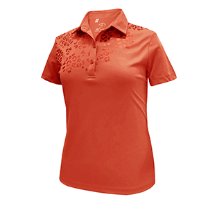 Monterey Club Leopard Foil Print Polo Shirt