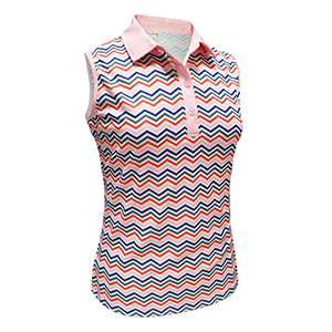 Monterey Club Layla Print Sleeveless Polo