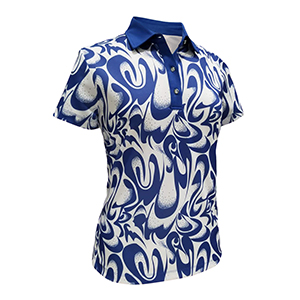Monterey Club Abstract Print Polo Shirt