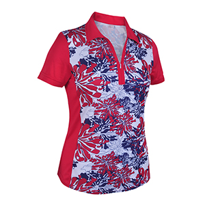 Monterey Club Popcorntique Print Block Polo Shirt