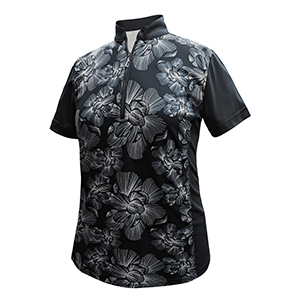 Monterey Club Chalk Floral Print Contrast Polo Shirt