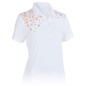 Monterey Club Matrix Print Contrast Polo Shirt