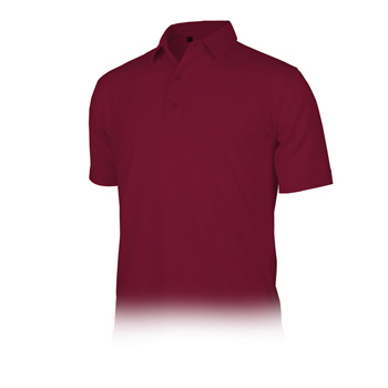 Monterey Club 100% Polyester Texture Horizontal Edge-Line Solid Tailored Collar Short sleeve Polo Shirt