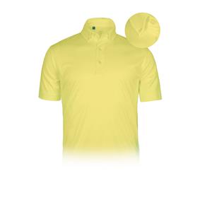 Monterey Club Microfiber Tonal Pinstripe Texture, Solid Tailored Collar Button-Down Short Sleeve Polo Shirt