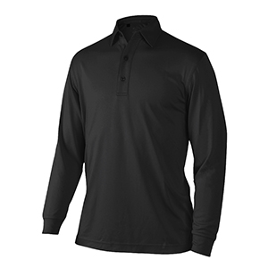 Monterey Club Solid Tailored Collar Long Sleeve Polo Shirt
