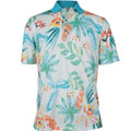 Monterey Club Orchidia Hawaiian Print Polo Shirt