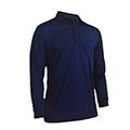 Monterey Club Dry Swing Melange Stripe Texture Long Sleeve Sport Shirt